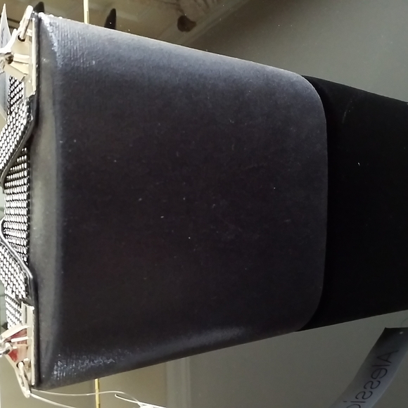 Alessia Rhinestone Bucket Bag Purse. NEW. Black w/ rhinestones, silver hardware. - Picture 9 of 16